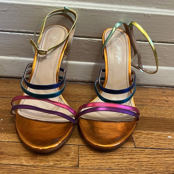 Metallic Rainbow Strappy Heels | Poshmark